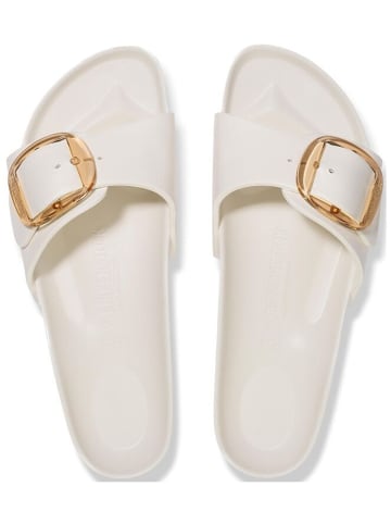 Birkenstock Pantoletten Madrid Big Buckle in Eggshell