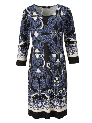 Aniston SELECTED Jerseykleid in schwarz-beige-blau-weiß
