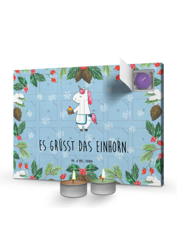 Mr. & Mrs. Panda Adventskalender Einhorn Muffin mit Spruch in Eisblau
