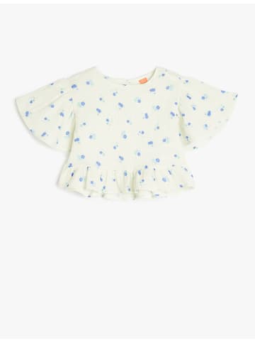 KOTON Bluse in Weiß Gemustert
