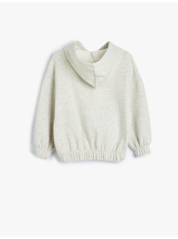 KOTON Sweatshirt in Ekru Gemustert
