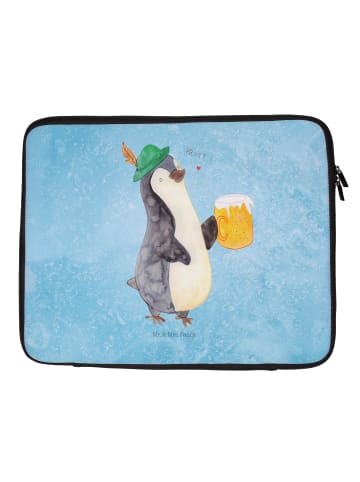 Mr. & Mrs. Panda Notebook Tasche Pinguin Bier ohne Spruch in Eisblau