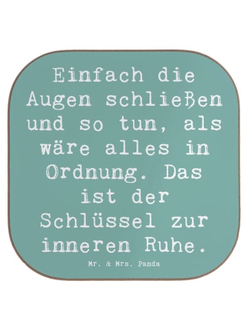 Mr. & Mrs. Panda Untersetzer Spruch Innere Ruhe mit Spruch in Meeresbrise