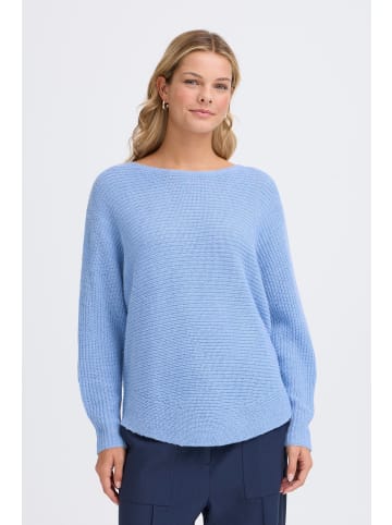 Fransa Strickpullover langarm FRERETTA Loose fit in Della Robbia Blue Melange