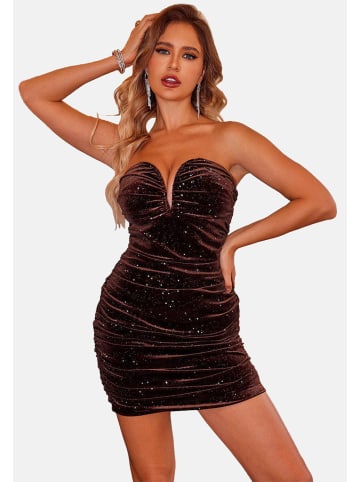 Moda Minx Cocktailkleid Madison Short Dress in brown
