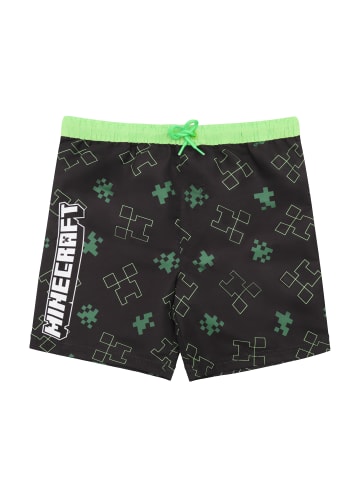 Minecraft Minecraft Badehose mit elastischem Bund und Schnürung in schwarz