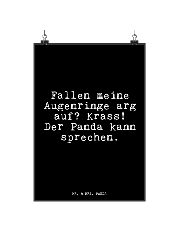 Mr. & Mrs. Panda wanddeko Fallen meine Augenringe arg... mit Spruch in Schwarz