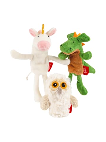 Sigikid Fingerpuppen Set Fantasie, 3tlg. Einhorn, Eule, Drache in mehrfarbig