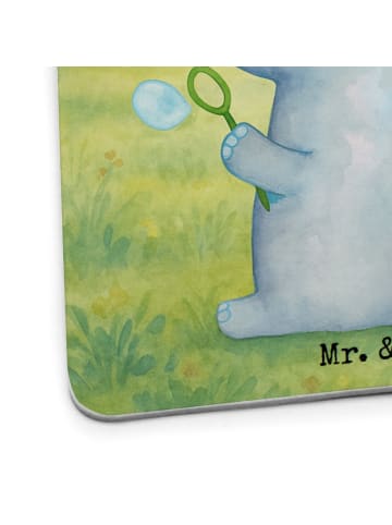 Mr. & Mrs. Panda Bierdeckel Elefant Seifenblasen Design mit Spruch in Weiß