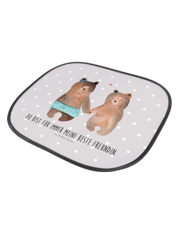 Mr. & Mrs. Panda Hitzeschutz Auto Bär Freundin mit Spruch in Grau Pastell