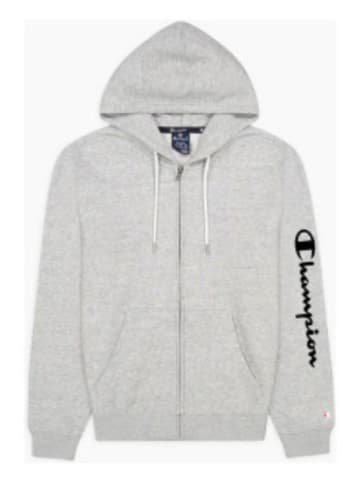 Champion Sweatshirtjacke Hooded Full Zip in Hellgrau