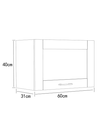 ebuy24 Küchenoberschrank Colura Grau 60 x 31 cm