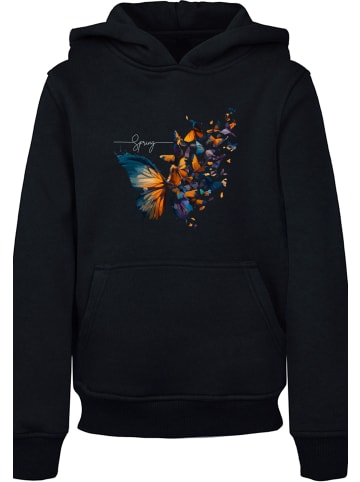 F4NT4STIC Hoodie Schmetterling Frühling in schwarz