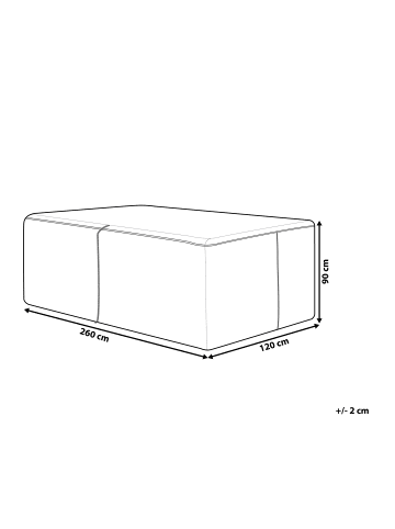 Beliani Regenschutzhülle CHUVA in Grau - (W) 260 x (H) 90 x (L) 120 cm