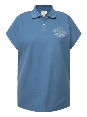 Ulla Popken Poloshirt in taubenblau