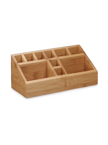 relaxdays Schreibtischorganizer in Natur - (B)23 x (H)10 x (T)10 cm