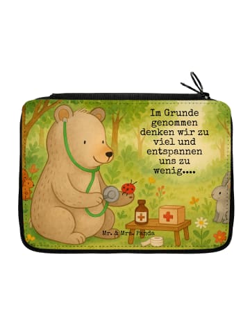 Mr. & Mrs. Panda Bleistiftetui Bär Arzt Design mit Spruch in Weiß