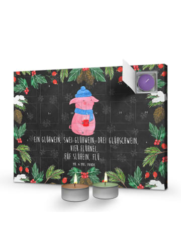 Mr. & Mrs. Panda Adventskalender Schweinchen Glühwein mit Spruch in Kreidetafel