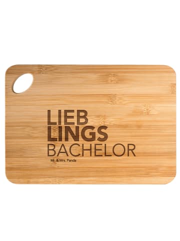 Mr. & Mrs. Panda schneidbrett Bachelor mit Spruch in Braun