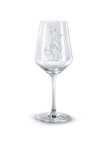 Mr. & Mrs. Panda Glas Rotwein Fuchs Koch ohne Spruch in Transparent