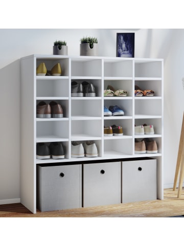 ebuy24 Schuhschrank Hinsol Weiß 92 x 33 cm
