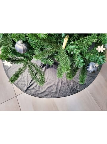 JACK Christbaumdecke Rund Ø 120cm Weihnachtsbaumdecke in Anthrazit / Samt