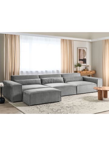 Beliani 2-tlg 3-Sitzer Sofa HELLNAR in Grau