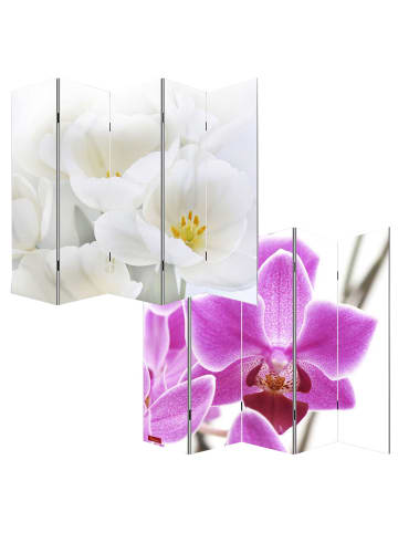 MCW Foto-Paravent Bagheria, 180x200cm, Orchidee