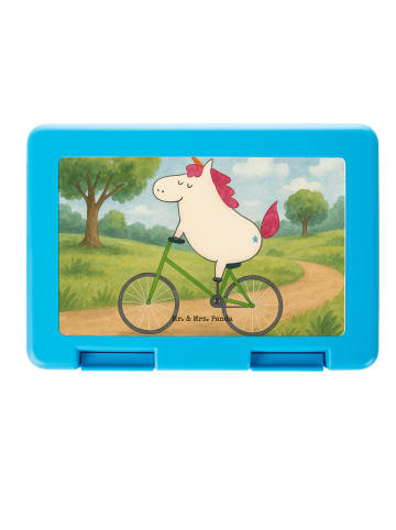 Mr. & Mrs. Panda Bentobox Einhorn Radfahrer Design ohne Spruch in Weiß