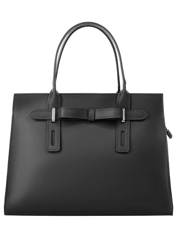 Cluty Handtasche echt Leder in schwarz