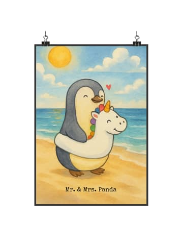 Mr. & Mrs. Panda Bild Pinguin Schwimmring Design ohne Spruch in Weiß