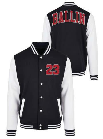 Mister Tee College Jackets in blk/wht