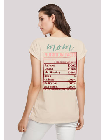 F4NT4STIC T-Shirt Mom Nutrition Facts in Whitesand
