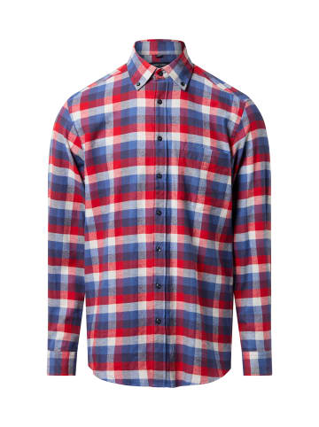 Andrew James Flanellhemd in blau rot - 0005