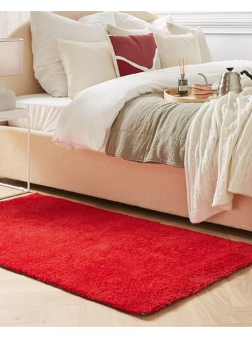 Beliani Shaggy DEMRE in Rot - (W) 80 x (H) 2 x (L) 150 cm