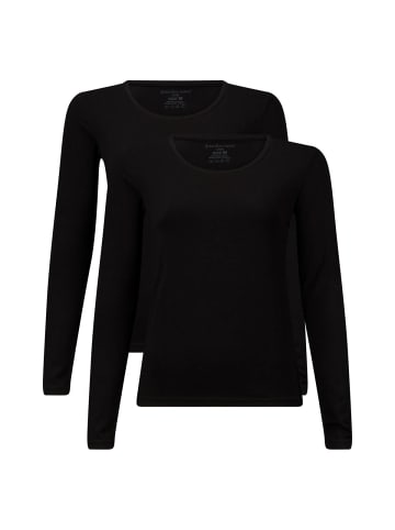 Bamboo Basics Longsleeve 2er Pack in Schwarz