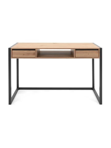 Furn.Design Schreibtisch Artisan Eiche, anthrazit 120 cm, Laptoptisch mit Schubladen