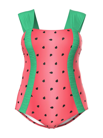 Ulla Popken Badeanzug in koralle