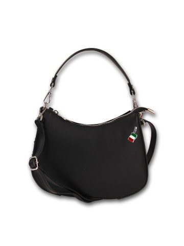 Florence Leder Schultertasche, Umhängetasche Florence Tasche schwarz ca. 25cm