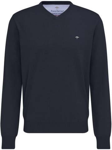 FYNCH-HATTON Pullover V-Neck in Blau