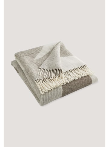Hessnatur Wollmix Plaid in naturgrau