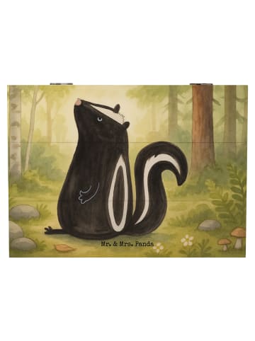 Mr. & Mrs. Panda Box Stinktier Sitzen Design ohne Spruch in Weiß