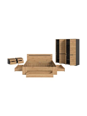 ebuy24 Schlafzimmer-Set Canu (4-teilig) Eiche 1 x 1 cm