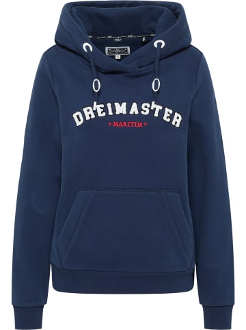 DreiMaster Maritim Kapuzenpullover in Dunkelmarine