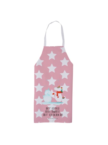 Mr. & Mrs. Panda Vorbinder Einhorn Schneemann mit Spruch in Rot Pastell