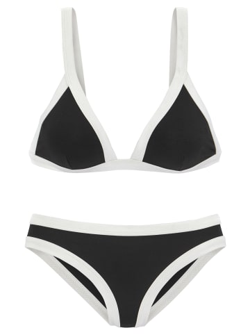 Venice Beach Triangel-Bikini in schwarz-weiß