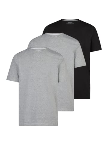 Redmond T-Shirt Basic in Grau / schwarz