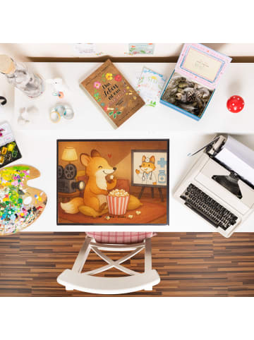 Mr. & Mrs. Panda Schreibunterlage Fuchs Filme gucken Design ohne... in Weiß