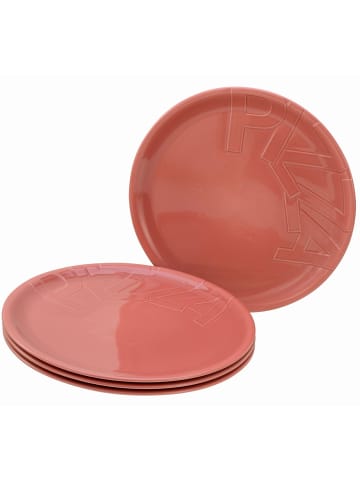 CreaTable 4 er-Set 21668 Gourmet Pizzateller Set in Rot