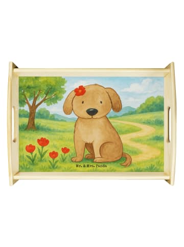 Mr. & Mrs. Panda Küchentablett Hund Dame Design ohne Spruch in Weiß